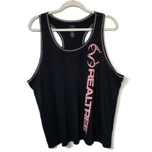 Real Tree Y2K Pink Black Razor Back Tank Top Women’s Size 2X